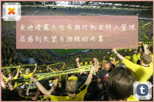 麦迪透露杰伦布朗对凯尔特人管理层感到失望与挫败的内幕